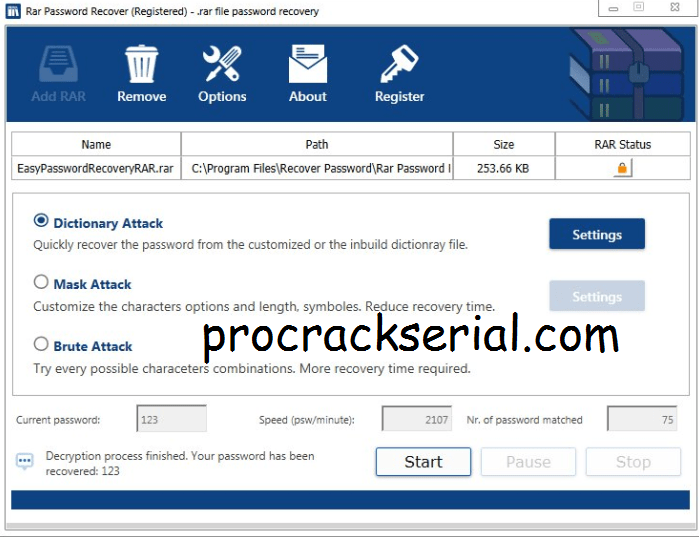 RAR Password Recover Crack 5.0 & Product Key [Latest] 2022