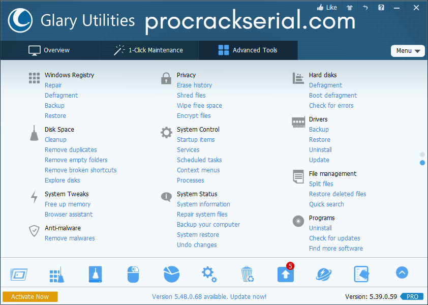 Glary Utilities Pro Crack 5.181.0.210 & Product Key [Latest] 2022