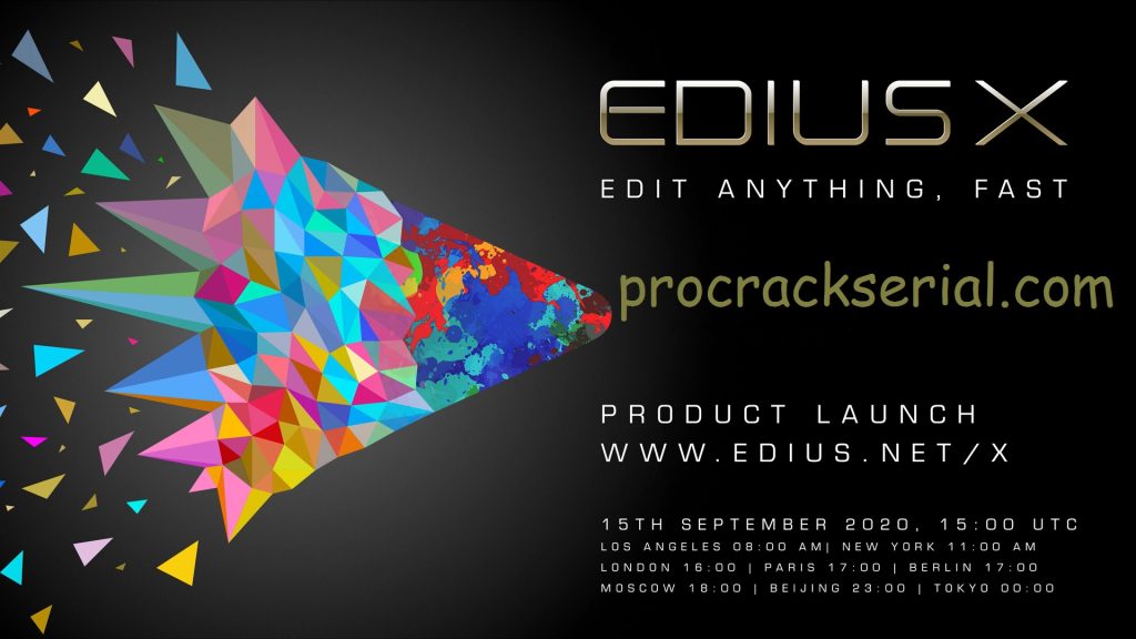 EDIUS Pro X Crack 10.21.8064 & Activation Key [Latest] 2022
